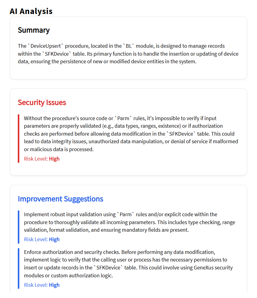 Análisis de <strong>seguridad</strong> con IA por objeto